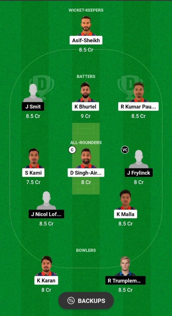 NEP vs NAM Dream11 Prediction Fantasy Cricket Tips Dream11 Team ICC CWC League 2 ODI 