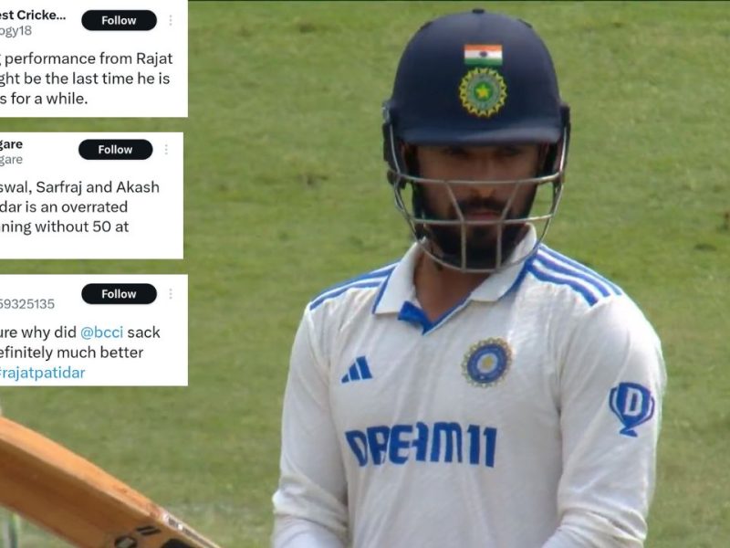 "Headache for team management" - Twitter slams Rajat Patidar for his another poor outing in Test cricket