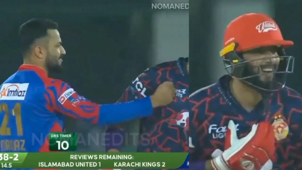 Mohammad Nawaz punches Imad Wasim