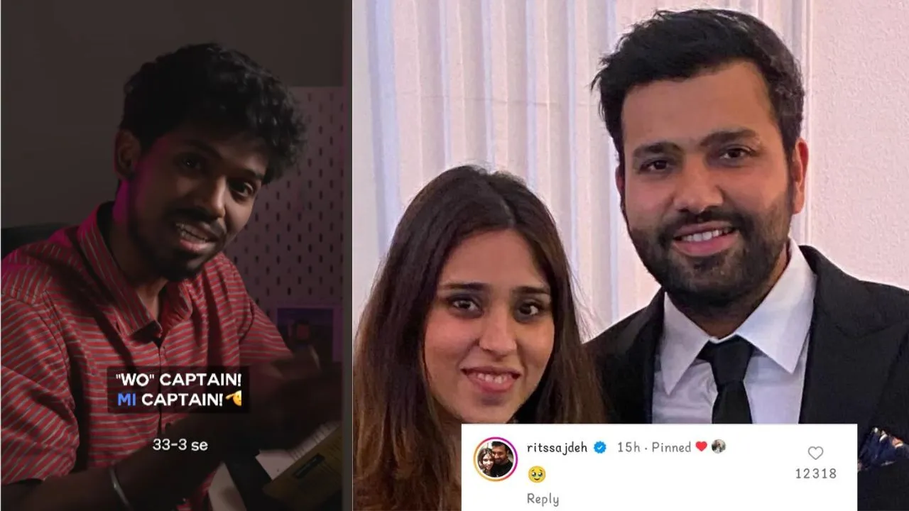 Ritika Sajdeh comments on Rohit Sharma's fan