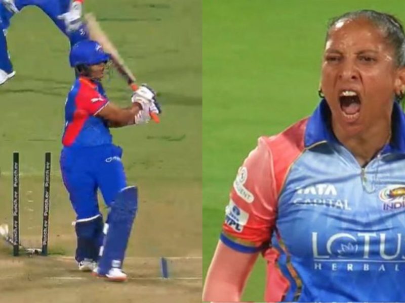 Watch: Shabnim Ismail flattens Shafali Verma’s middle stump to claim 1st wicket of WPL 2024