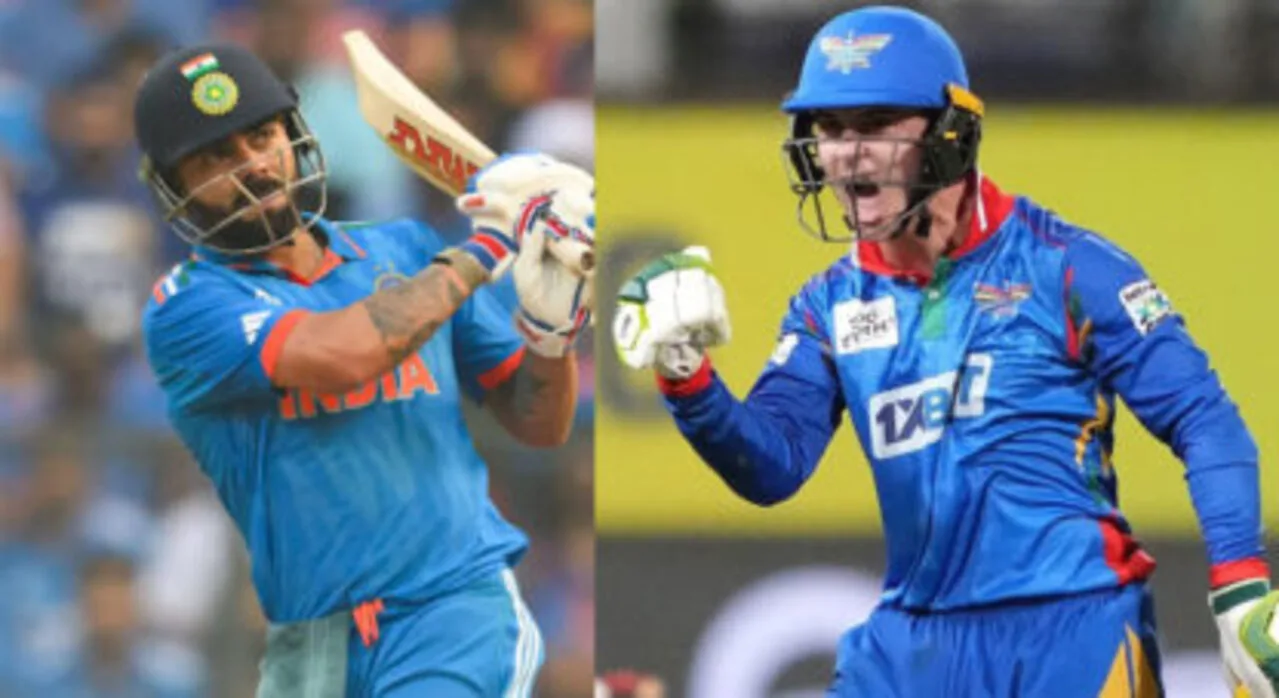 Virat Kohli and Matthew Breetzke