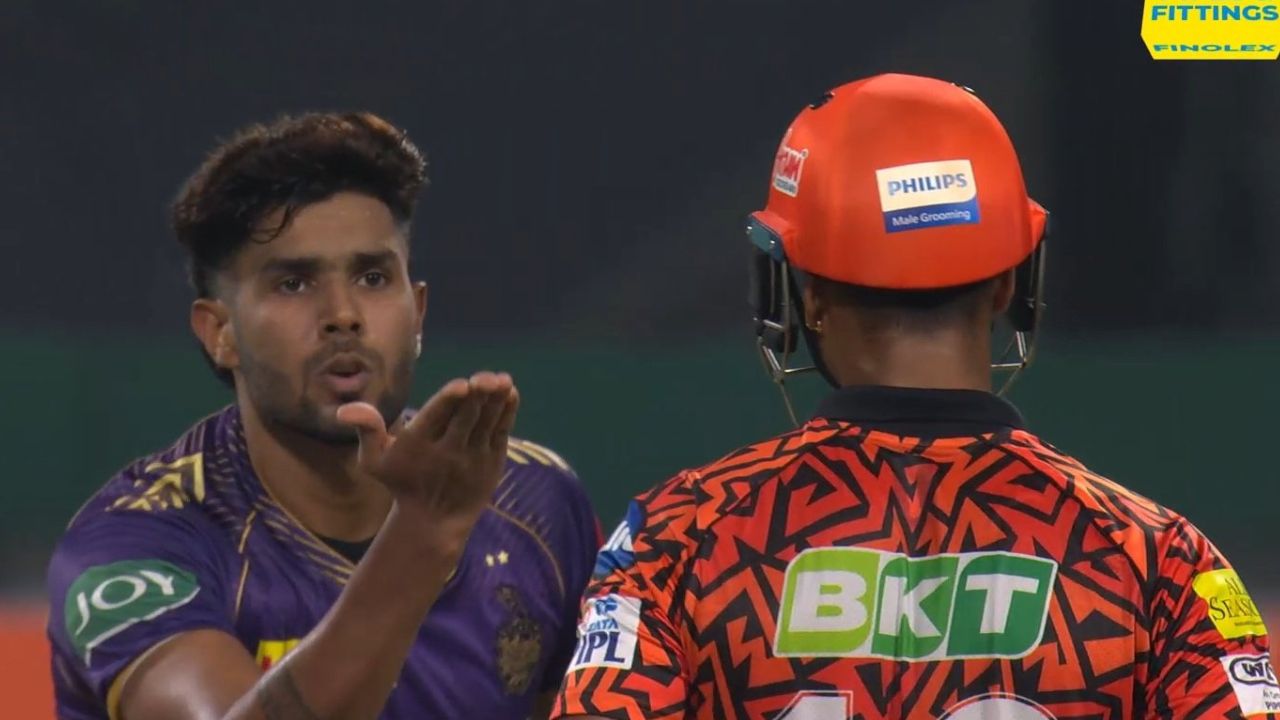 Watch: Harshit Rana gives fiery send-off to Mayank Agarwal with flying kiss and death stare