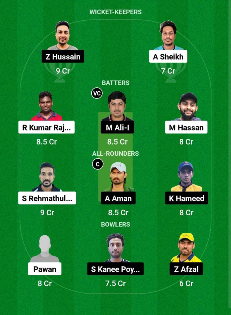 KLC vs KLZ Dream11 Prediction Fantasy Cricket Tips Dream11 Team Grand Rumble T10 