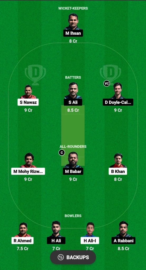 JIB vs PIC Dream11 Prediction Fantasy Cricket Tips Dream11 Team European T10 Cricket League 