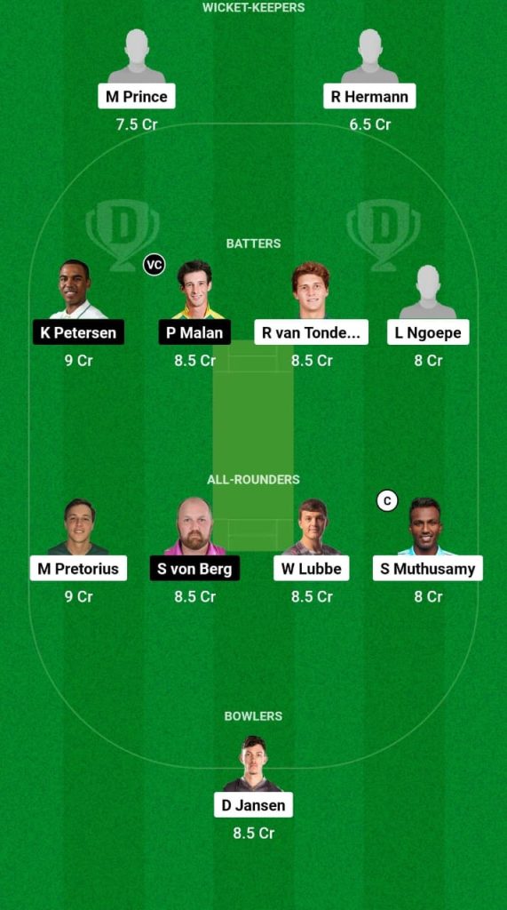 NWD vs ROC Dream11 Prediction Fantasy Cricket Tips Dream11 Team South African T20 Challenge 2024 