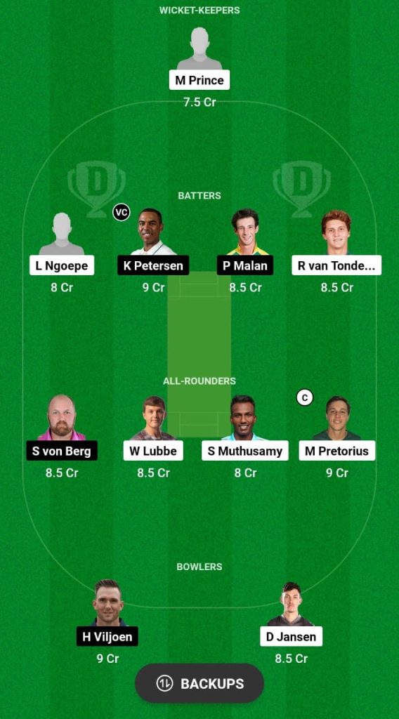 NWD vs ROC Dream11 Prediction Fantasy Cricket Tips Dream11 Team South African T20 Challenge 2024 