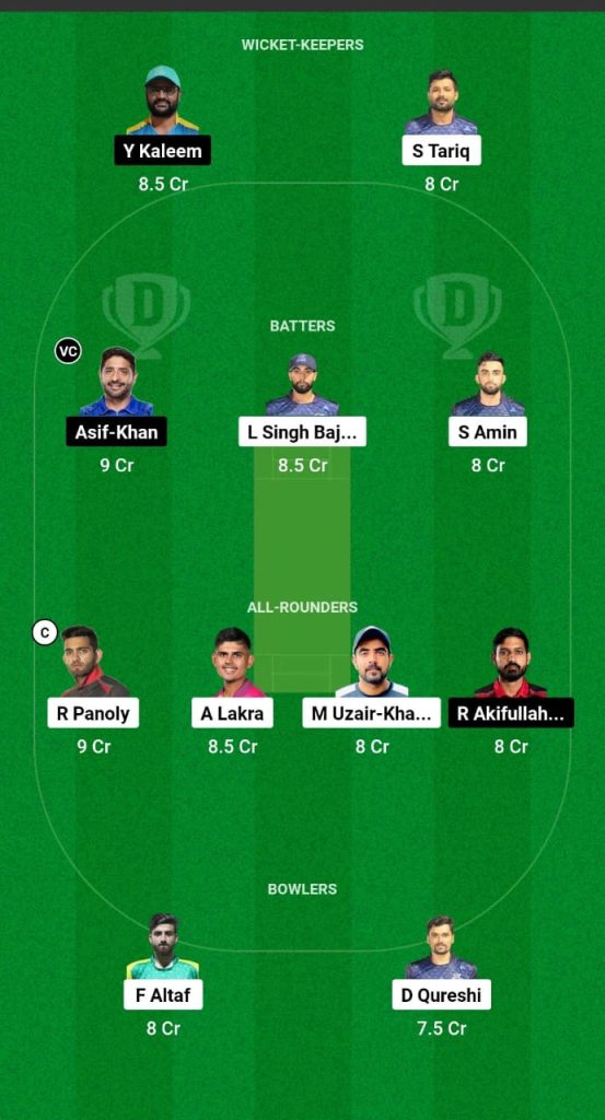 ZGS vs RPC Dream11 Prediction Fantasy Cricket Tips Dream11 Team Sharjah Ramadan T20 