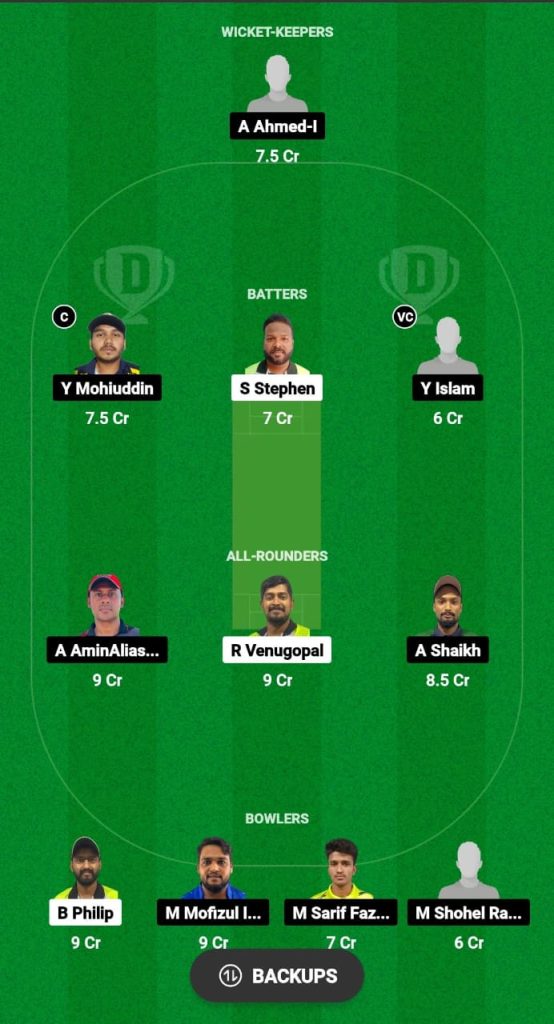 KRM vs KGC Dream11 Prediction Fantasy Cricket Tips Dream11 Team Kuwait Ramadan T10 Challengers Cup 2024 