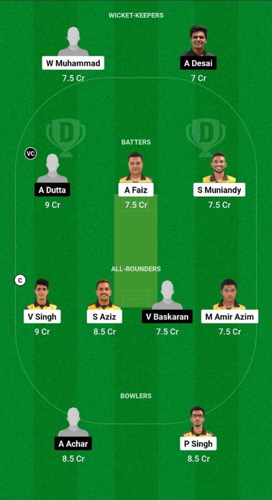 MAL vs SIN Dream11 Prediction Fantasy Cricket Tips Dream11 Team Singapore Tour of Malaysia 