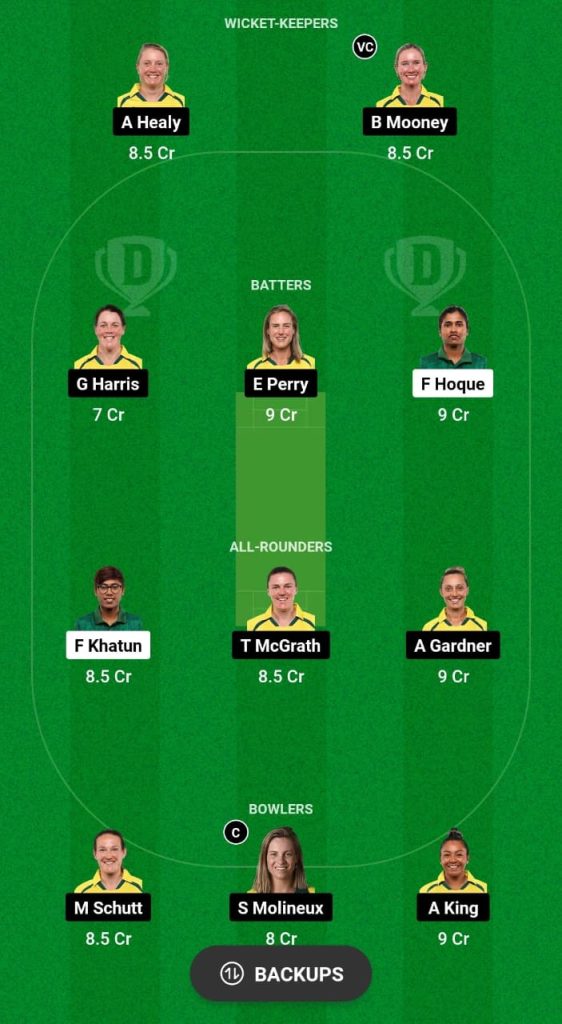 BD-W vs AU-W Dream11 Prediction Fantasy Cricket Tips Dream11 Team Australia Women Tour of Bangladesh 