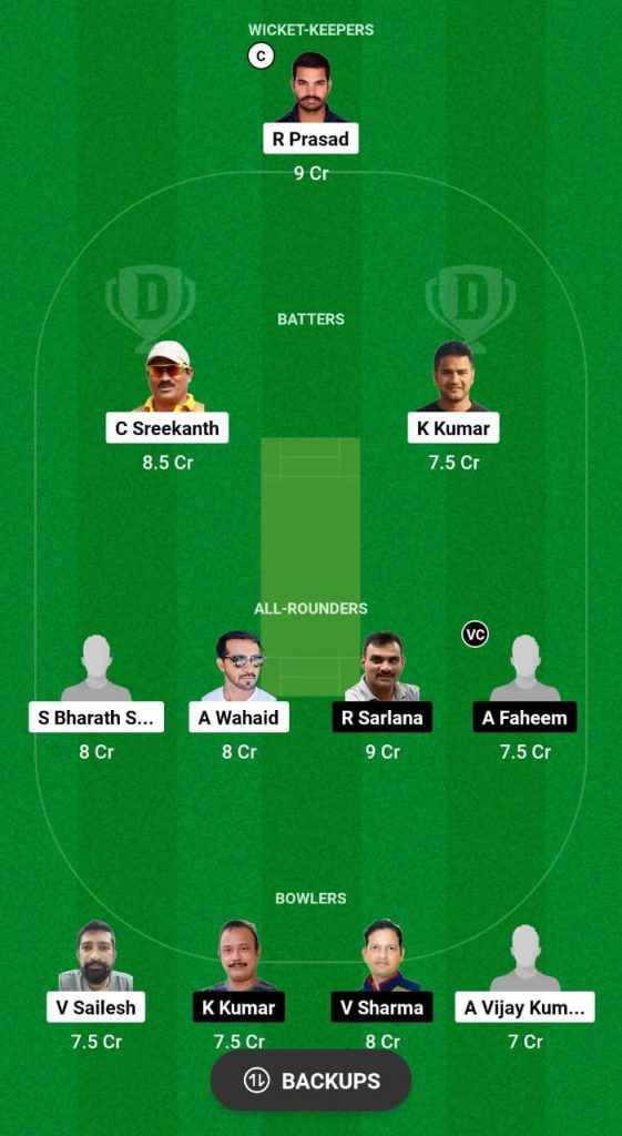 HYH vs RRR Dream11 Prediction Fantasy Cricket Tips Dream11 Team Hyderabad T10 League 