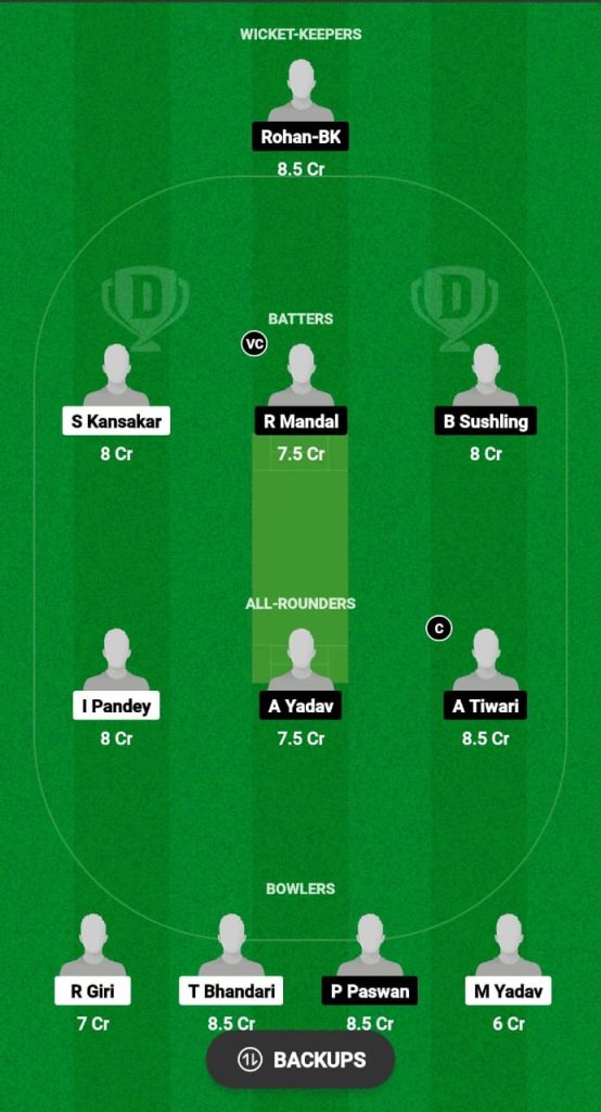 BGP vs MP Dream11 Prediction Fantasy Cricket Tips Dream11 Team Indo-Nepal T20 Championship 2024 