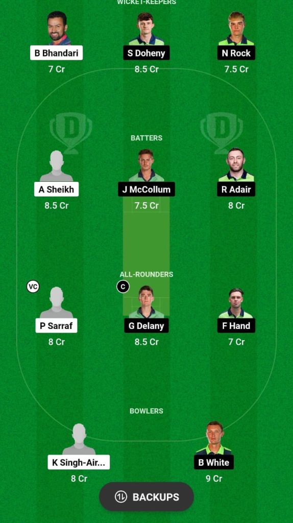 NEP-A vs IR-A Dream11 Prediction Fantasy Cricket Tips Dream11 Team Ireland Wolves Tour of Nepal 