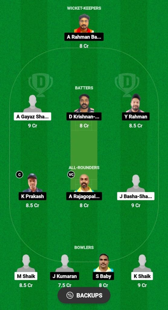 AP vs TCT Dream11 Prediction Fantasy Cricket Tips Dream11 Team Kuwait Ramadan T10 Challengers Cup 