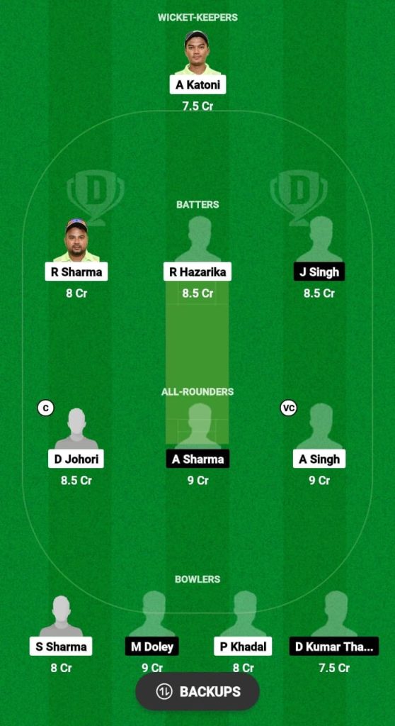 CCC vs SG Dream11 Prediction Fantasy Cricket Tips Dream11 Team Guwahati Premier League T20 