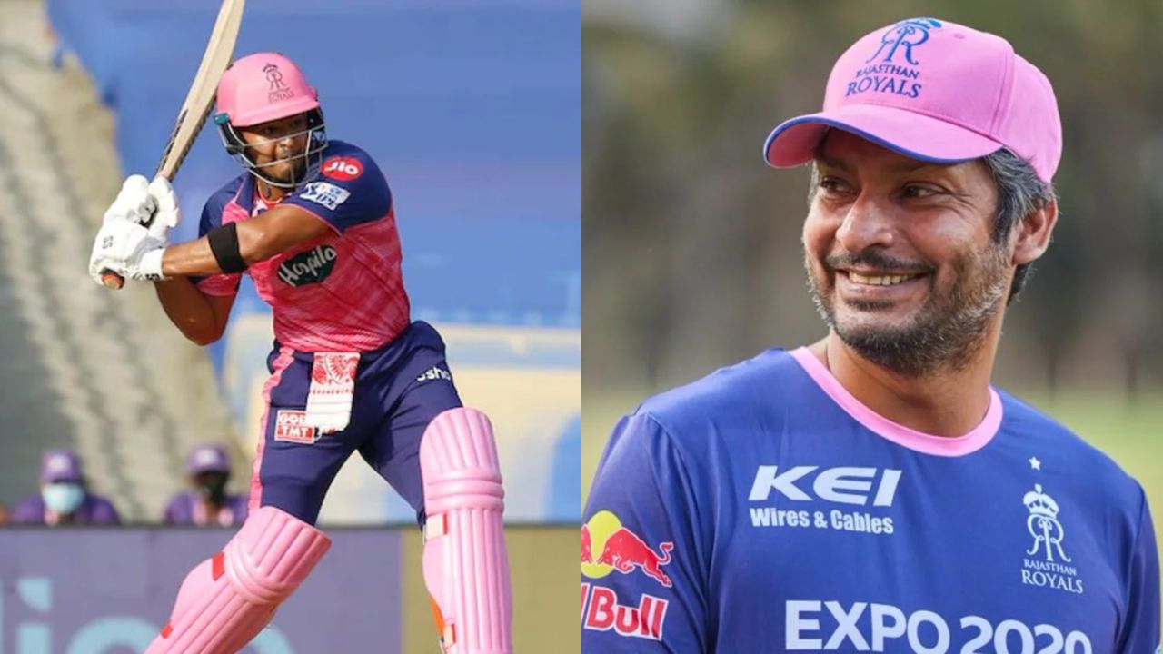 Kumar Sangakkara and Riyan Parag