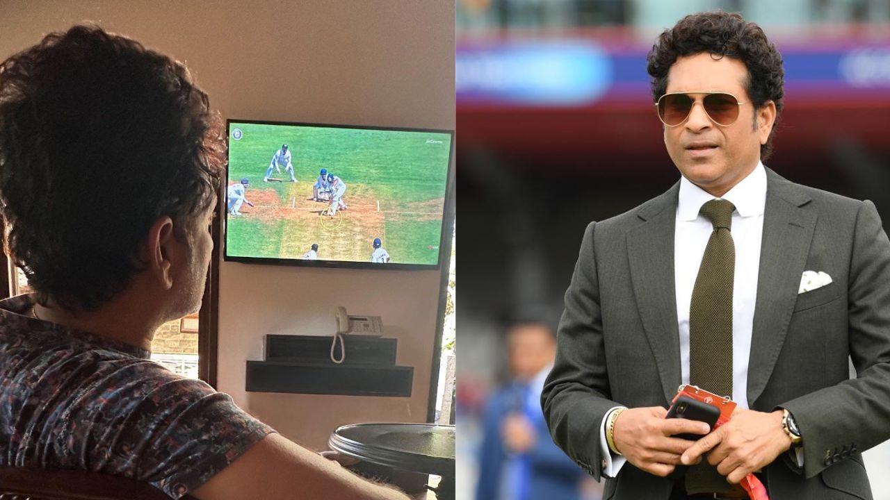 Sachin Tendulkar watching over Ranji Trophy 2024 final