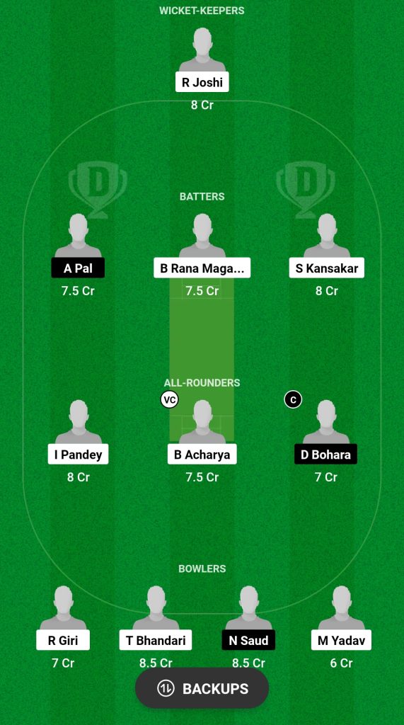 BGP vs SPP Dream11 Prediction Fantasy Cricket Tips Dream11 Team Indo-Nepal T20 Championship 2024 