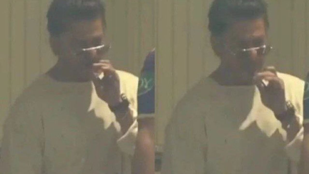 Watch: Shah Rukh Khan caught smoking cigarette in the stands during KKR vs SRH IPL 2024 game
