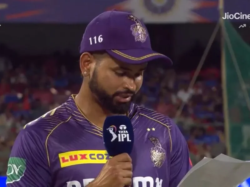 Watch: Shreyas Iyer a paper captain? KKR skipper left confused over playing XI, leads to hilarious incident at toss