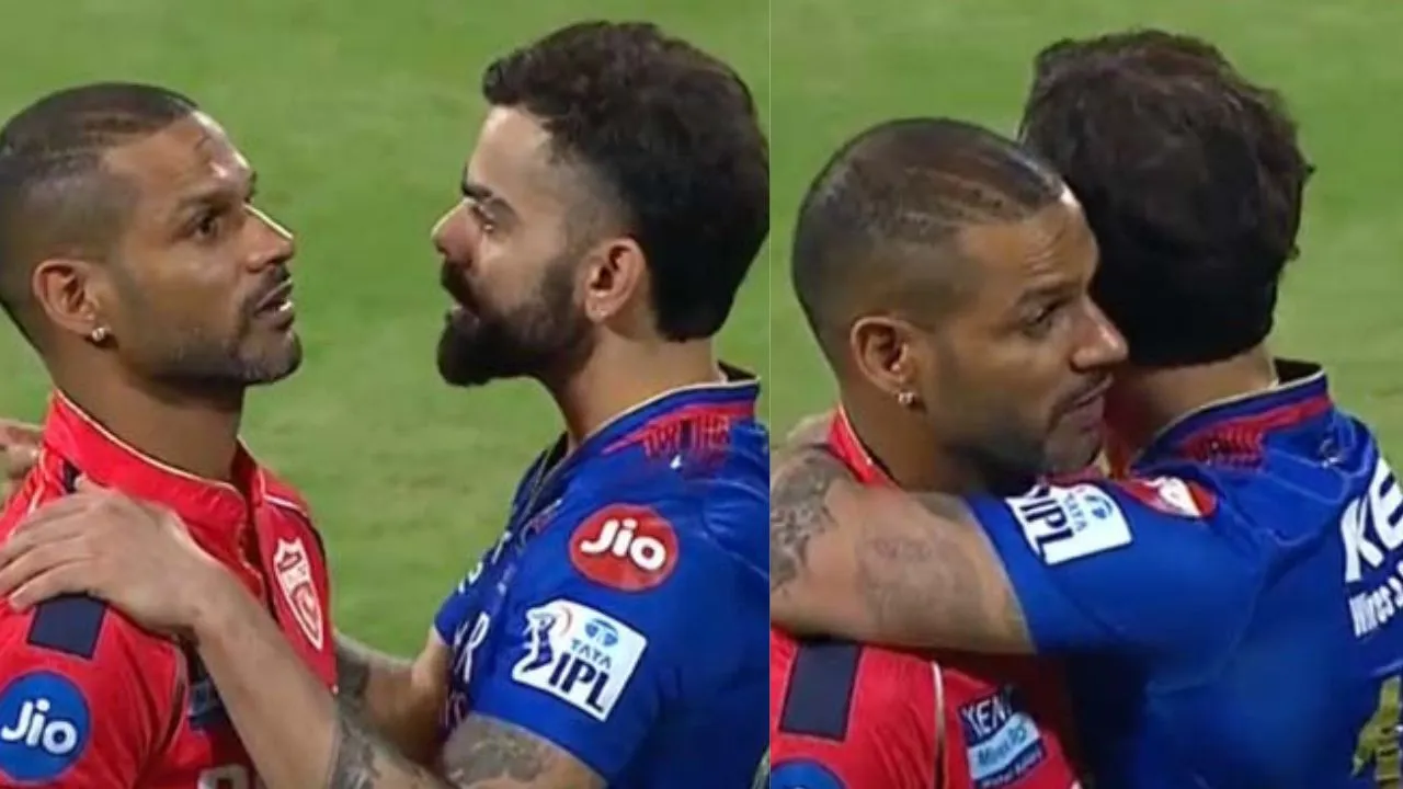 Watch: Heartwarming moment as Virat Kohli consoles visibly emotional Shikhar Dhawan