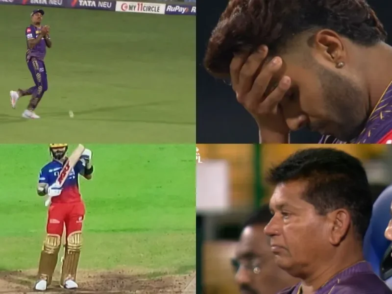 Watch: Virat Kohli hilariously claps after Sunil Narine drops a dolly to give Glenn Maxwell reprieve