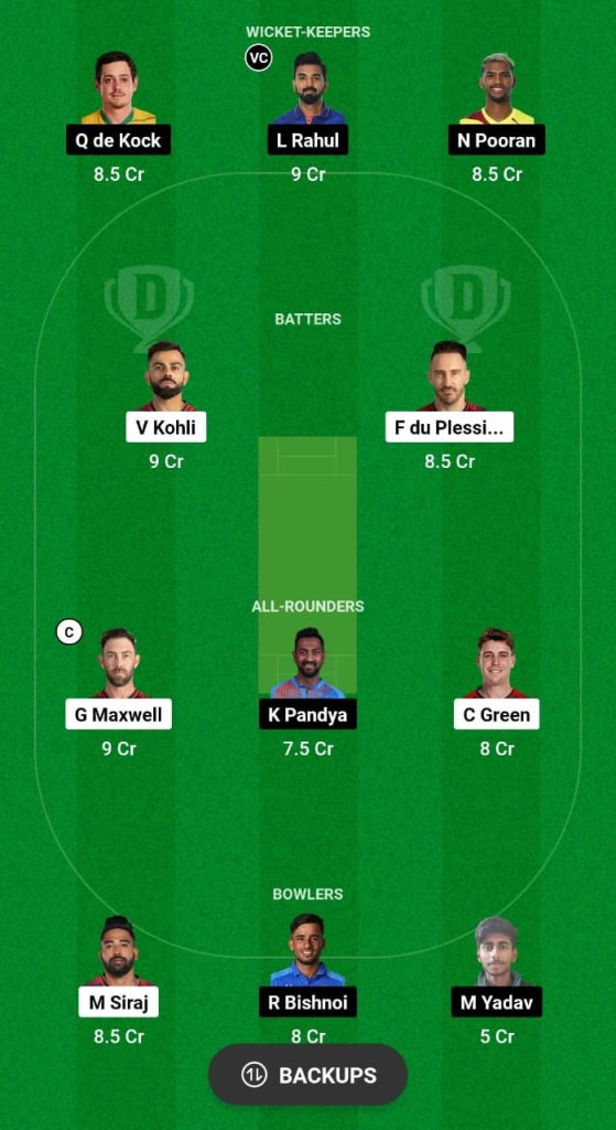 RCB vs LSG Dream11 Prediction Fantasy Cricket Tips Dream11 Team IPL 2024 