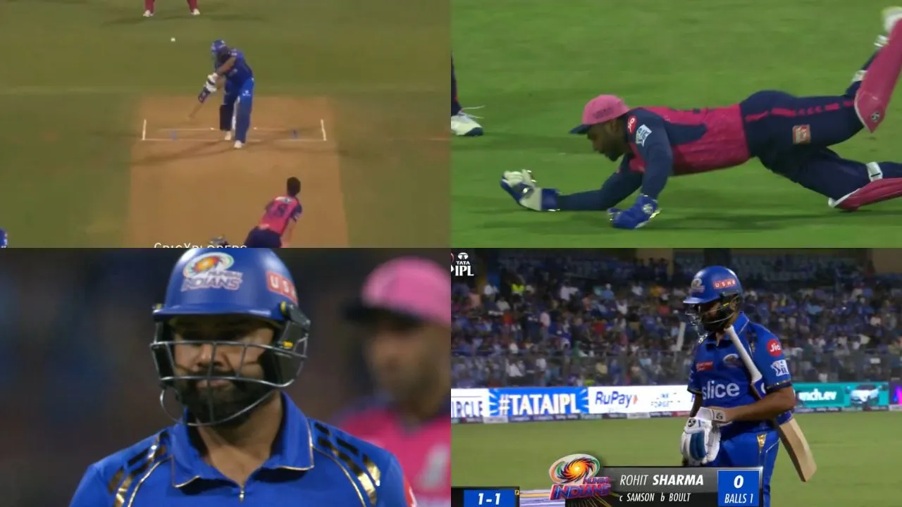 Sanju Samson takes stunner to dismiss Rohit Sharma